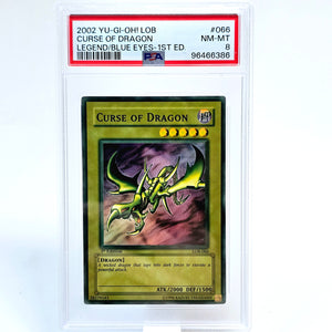 Curse of Dragon (Yu-Gi-Oh! LOB 1st Edition, 2002) – PSA 8
