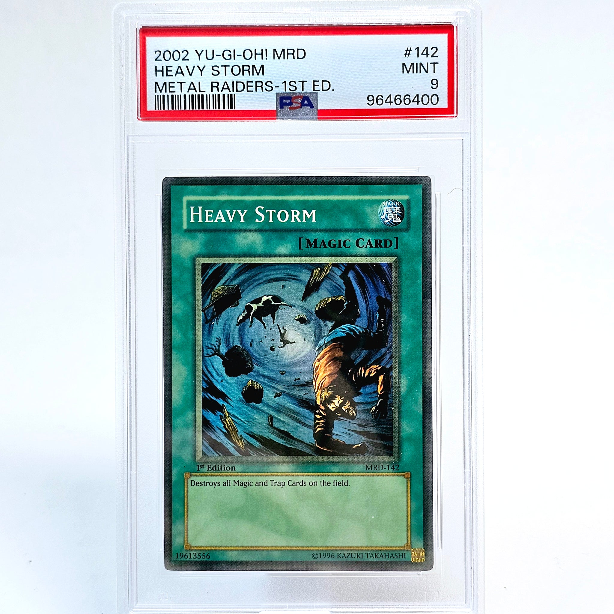 Heavy Storm (Yu-Gi-Oh! MRD 1st Edition, 2002) – PSA 9