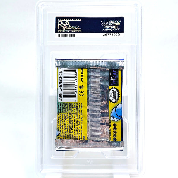 1999 WOTC Pokémon Base Foil Pack (Shadowless) – Blastoise – PSA 10